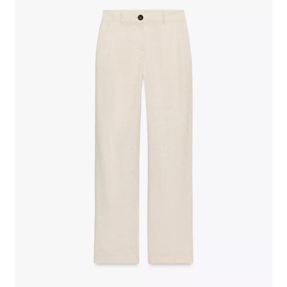 Zara Straight Leg Linen Pants